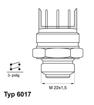 601795D Wahler Датчик радіатора