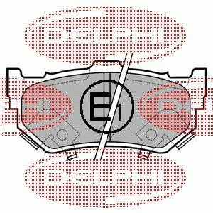 LP404 Delphi колодки гальмові задні, дискові