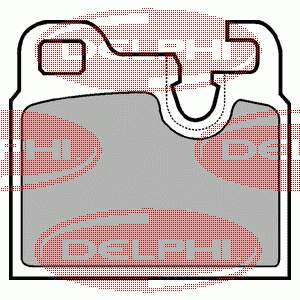 Задні гальмівні колодки LP443 Delphi