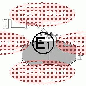 Гальмівні колодки Delphi LP444 ціна, від 19.58 USD