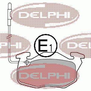 LP490 Delphi колодки гальмівні передні, дискові
