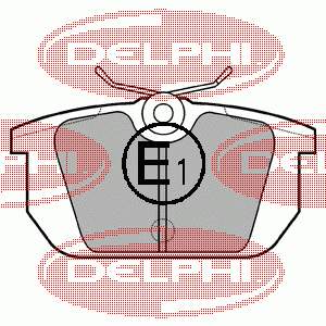 Купити LP522 Delphi Задні колодки