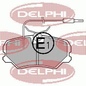 Передні тормозні колодки LP564 Delphi