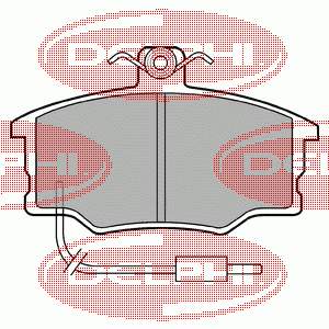 Колодки гальмівні передні, дискові LP569 Delphi