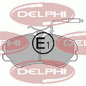 LP594 Delphi колодки гальмівні передні, дискові