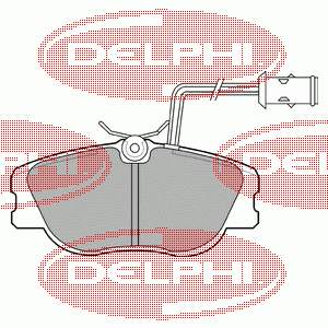 Колодки гальмівні передні, дискові LP598 Delphi