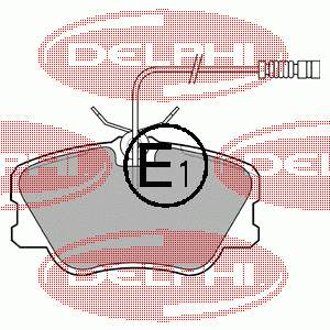 Передні тормозні колодки LP608 Delphi