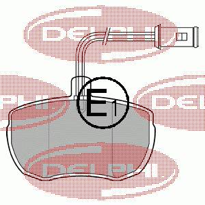 Передні тормозні колодки LP651 Delphi