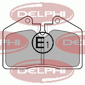 LP672 Delphi Колодки гальмівні задні, дискові