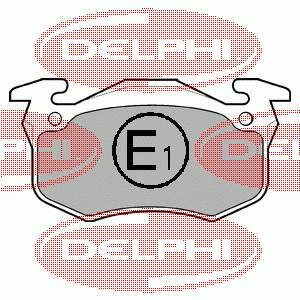 LP699 Delphi колодки гальмові задні, дискові