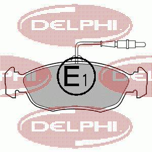 LP793 Delphi колодки гальмівні передні, дискові