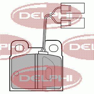 LP824 Delphi колодки гальмові задні, дискові