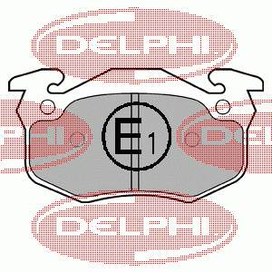 LP836 Delphi колодки гальмові задні, дискові