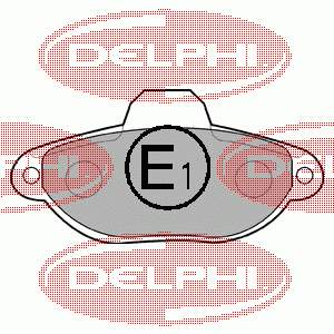 LP851 Delphi колодки гальмівні передні, дискові