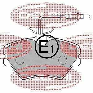 LP862 Delphi Передні гальмівні колодки