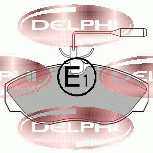 LP877 Delphi колодки гальмівні передні, дискові