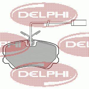 LP900 Delphi Передні гальмівні колодки