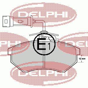 LP901 Delphi колодки гальмівні передні, дискові