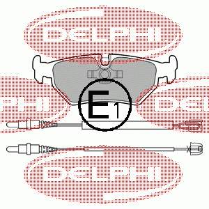 Колодки гальмові задні, дискові LP910 Delphi