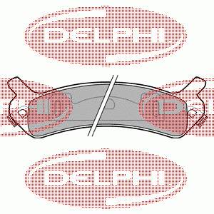 LP959 Delphi колодки гальмові задні, дискові