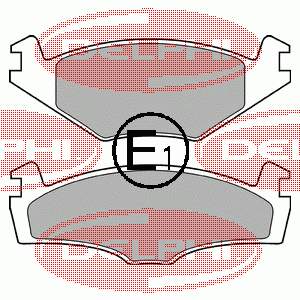 LP979 Delphi колодки гальмівні передні, дискові