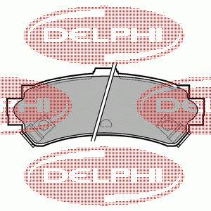 Колодки гальмові задні, дискові LP1012 Delphi