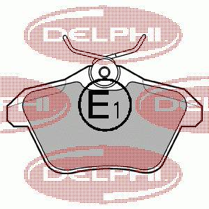 Задні дискові колодки Delphi LP1018