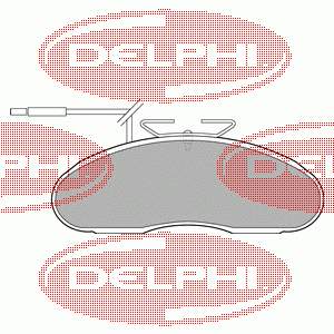 LP1096 Delphi колодки гальмівні передні, дискові