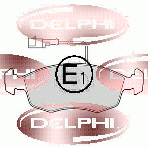 LP1416 Delphi колодки гальмівні передні, дискові