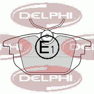 LP1472 Delphi колодки гальмові задні, дискові