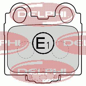 Задні дискові колодки Delphi LP1510