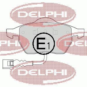 LP1525 Delphi колодки гальмівні передні, дискові