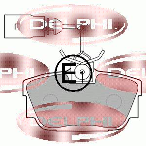 LP1541 Delphi Колодки гальмівні задні, дискові