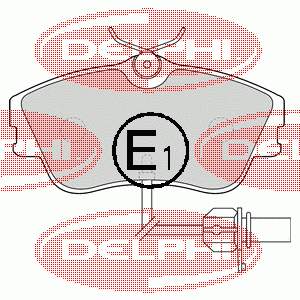 Купити LP1542 Delphi Колодки гальмівні передні, дискові
