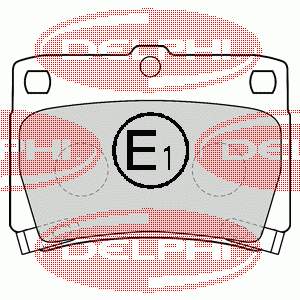 Задні гальмівні колодки LP1546 Delphi