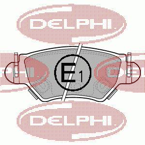 LP1553 Delphi Колодки гальмівні задні, дискові