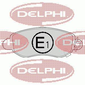 LP1582 Delphi колодки гальмівні передні, дискові
