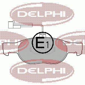 LP1585 Delphi колодки гальмівні передні, дискові