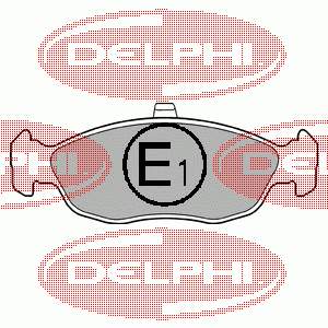 LP1597 Delphi колодки гальмівні передні, дискові