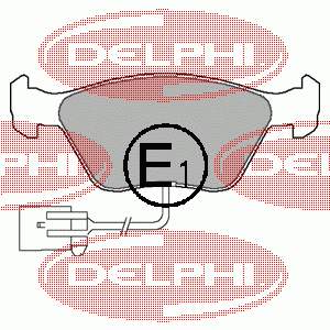 LP1598 Delphi колодки гальмівні передні, дискові