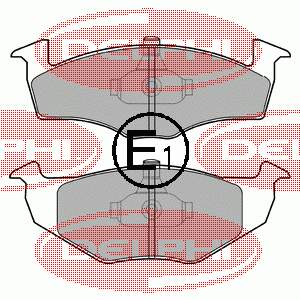 Передні тормозні колодки LP1601 Delphi