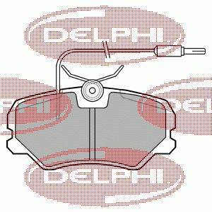 LP1606 Delphi колодки гальмівні передні, дискові