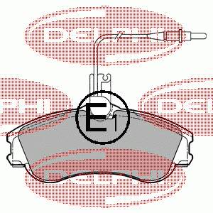 LP1607 Delphi колодки гальмівні передні, дискові