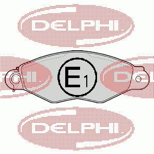 LP1610 Delphi колодки гальмівні передні, дискові