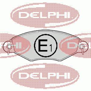 Передні тормозні колодки LP1617 Delphi