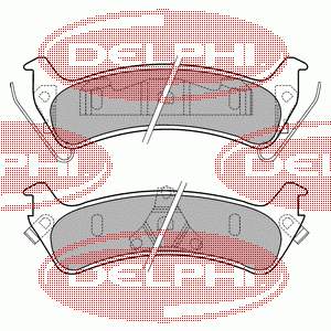 LP1635 Delphi колодки гальмівні передні, дискові