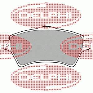 LP1652 Delphi колодки гальмівні передні, дискові