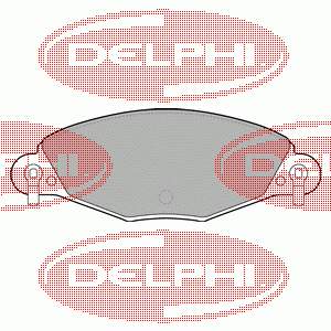 LP1655 Delphi колодки гальмівні передні, дискові