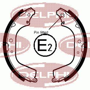 Колодки гальмові задні, барабанні LS1408 Delphi