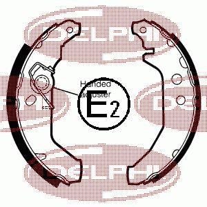 Колодки гальмові задні, барабанні LS1435 Delphi